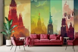 Carta da parati Città Astratte Colorate