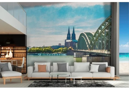 Sydney City Wallpaper Painted River