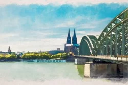 Carta da Parati Mappe Città Trasporti Design e Stili Città Dipinti e Acquerelli