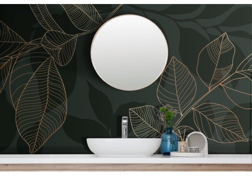 Black Stylized Leaves Wallpaper 2