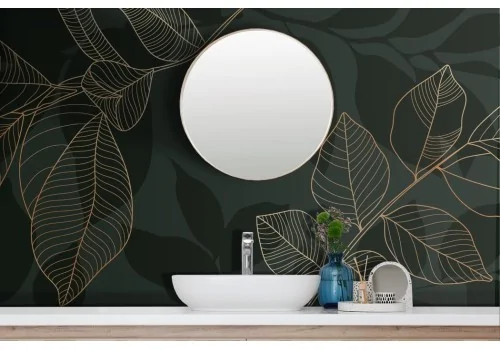 Black Stylized Leaves Wallpaper 2