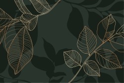 Stylized Wallpaper Gold Leaves
