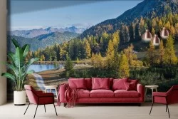 Mountain Landscape with Lake Wallpaper