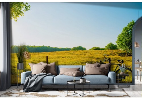 Carta da parati Campagna Toscana Bici