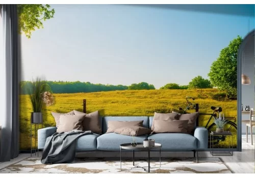 Carta da parati Campagna Toscana Bici