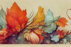 Illustrated Leaves Wallpaper
