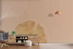 Luxury Artistic Gold Leaf Adhesive Wallpaper