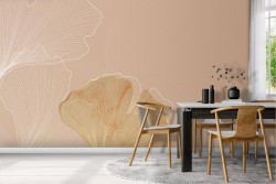 Carta da Parati Lussuosa fiori oro