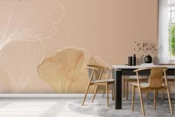 Carta da Parati Lussuosa fiori oro