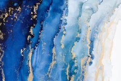 Abstract Blue Waves Wallpaper