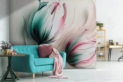 Three-Dimensional Flower Wallpaper