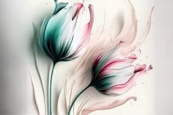 Three-Dimensional Flower Wallpaper