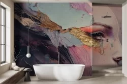 Carta da parati Artistica Profilo Donna 3D D'autore