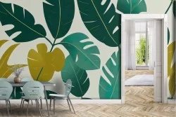 Carta da Parati Floreale Tropicale