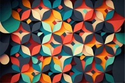 Three-Dimensional Stylized Flower Wallpaper