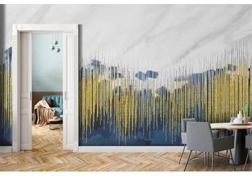 Carta da parati Artistica Quadro Astratto Oro 2