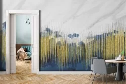 Carta da Parati Adesiva Artistica Quadro Astratto Oro