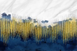 Abstract Gold and Blue Wallpaper