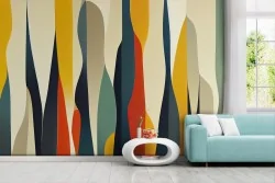 70s Vintage Abstract Colorful Wallpaper