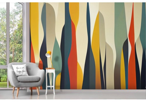 70s Vintage Abstract Colorful Wallpaper 2