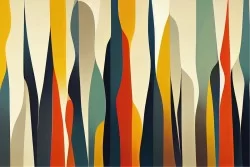 Carte da Parati Vintage Astratta Colorata