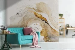 Luxury Gold Waves Wallpaper