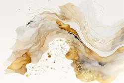 Gold Waves Luxury Wallpaper