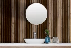 Carta da Parati Adesiva Boiserie Legno Effetto 3D