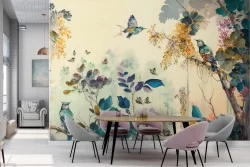 Carta da Parati Colorata Natura Floreale