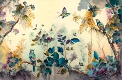 Carte da Parati Colorata Natura Floreale