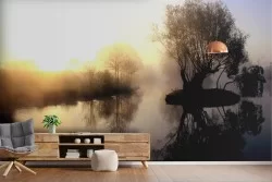 Carta da Parati Fiumi Cascate Laghi Foreste e Alberi