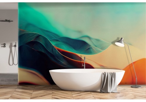 Abstract Wallpaper Colorful Wave Shades