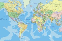 Geopolitical Map Wallpaper School