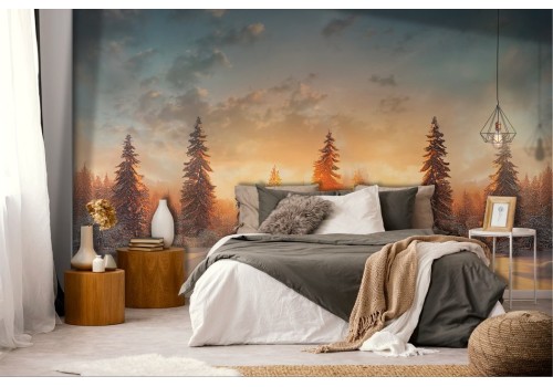 Mountain Snow at Sunset Wallpaper 2