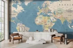 Political World Map Wallpaper Geographic Map