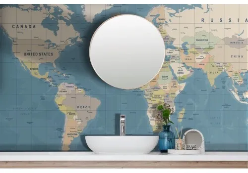 Political World Map Wallpaper Geographic Map 2