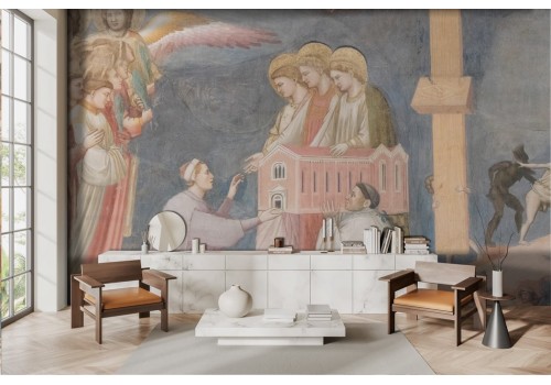 Sacred Art Fresco Wallpaper with Angels