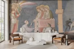 Sacred Art Fresco Wallpaper with Angels