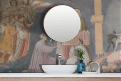 Carta da Parati Adesiva Affresco Arte Sacra con Angeli