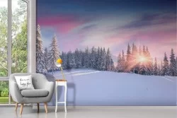 Snow at Sunset Wallpaper
