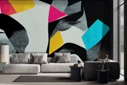 Colorful Modern Art Collage Wallpaper