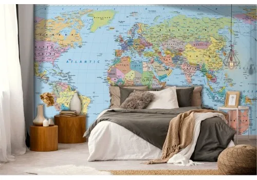 World Map Political Map Wallpaper 2
