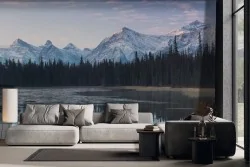 Carta da parati Paesaggistica Montagna specchio sul Lago