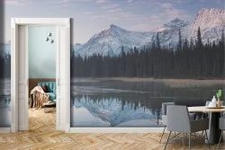 Carta da Parati Adesiva Paesaggistica Montagna specchio sul Lago