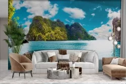 Adhesive Wallpaper Polynesian Landscape Photographic