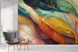 3D Wallpaper Leaves
