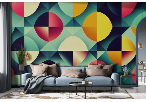 Vintage Polka Dot Tile Wallpaper