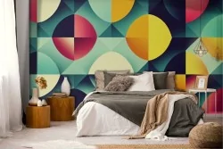 Vintage Polka Dot Tile Adhesive Wallpaper