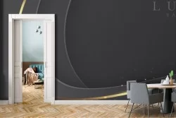Carta da Parati Adesiva Luxury Linee Oro Moderna