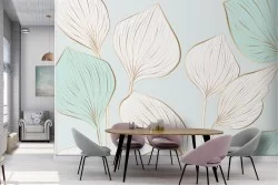 Drawn Leaves Wallpaper